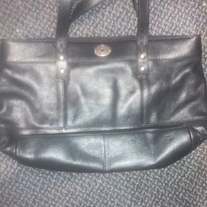 Black leather fossil purse